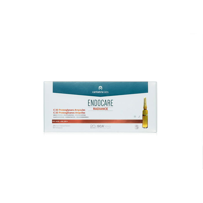 Endocare RADIANCE C20 Proteoglycans Ampoules Non Grasses 30 x 2 ml - Traitement Intensif Hydratant et Éclat à la Vitamine C