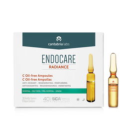 Endocare Radiance C Ampoules Sans Huile 10 x 2 ml - Soin Anti-Âge, Hydratant et Éclaircissant