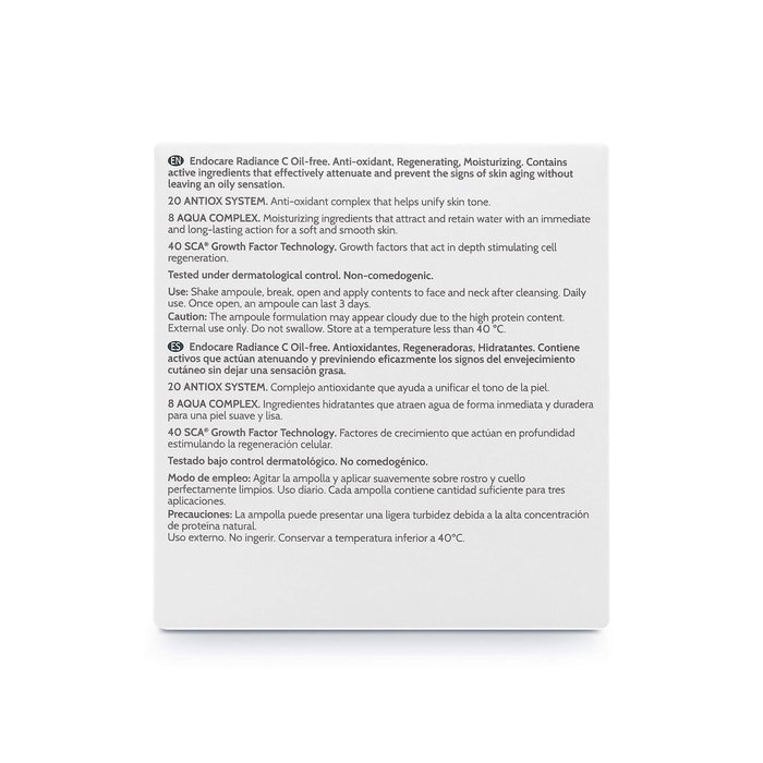 Endocare Radiance C ampoules sans huile 10 x 2 ml