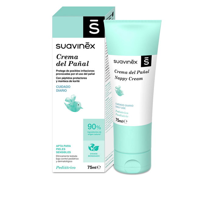 Suavinex Crème pour le Change Bébé - Protection Irritations & Rougeurs, 90% Ingrédients Naturels, Peaux Sensibles, 75 ml