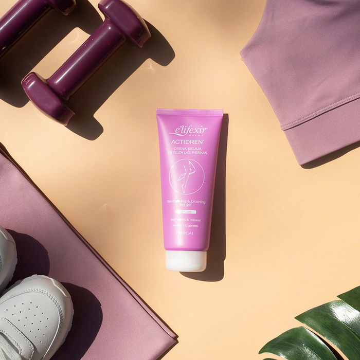 E'Lifexir Gel Jambes Fatiguées Actidren 200 ml, Sensation de Fraîcheur et Réduction des Liquides