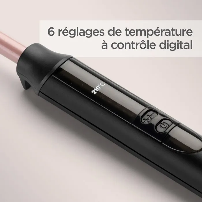 Babyliss C449E Tenacilla Rizadora Profesional 10mm Nano Quartz Ceramic 160-210°C Cable 2.5m Rose