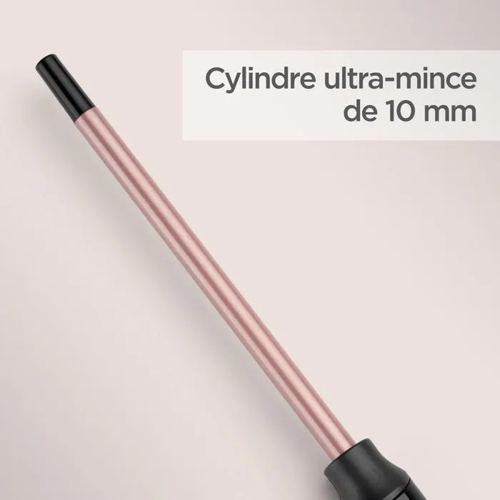 Babyliss C449E Tenacilla Rizadora Profesional 10mm Nano Quartz Ceramic 160-210°C Cable 2.5m Rose