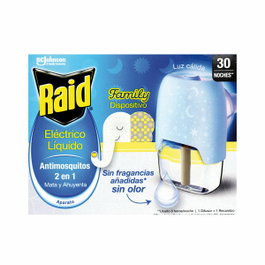 Raid Appareil Anti-Moustique Familial avec Recharge 30 Nuits
