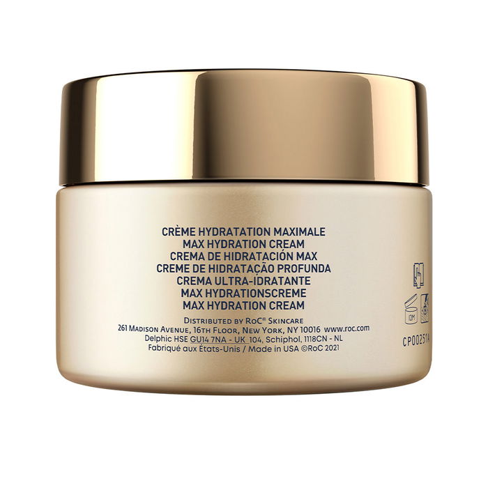 Roc RETINOL CORREXION Crème Lissante Hydratation Maximale, Acide Hyaluronique, 50 ml