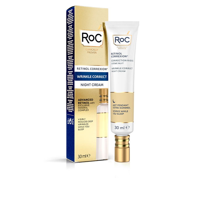 Roc Crème de nuit Correcteur de Rides 30 ml - Peau revitalisée et apparence plus douce et radiante