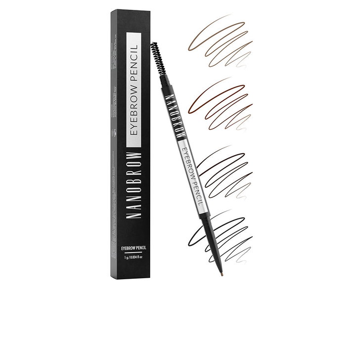 Nanobrow Crayon à Sourcils Ultra-Précis Mine Fine, Teinte Brun Foncé 1 ml, Tenue Longue Durée, 4 Teintes Neutres et Intenses, Dessin et Remplissage des Sourcils