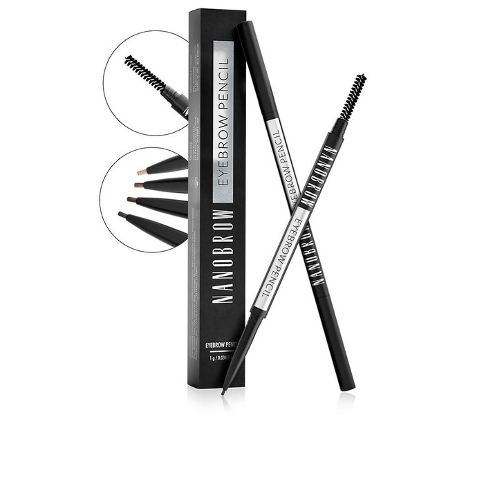 Nanobrow Crayon à Sourcils Ultra-Précis Mine Fine, Teinte Brun Foncé 1 ml, Tenue Longue Durée, 4 Teintes Neutres et Intenses, Dessin et Remplissage des Sourcils