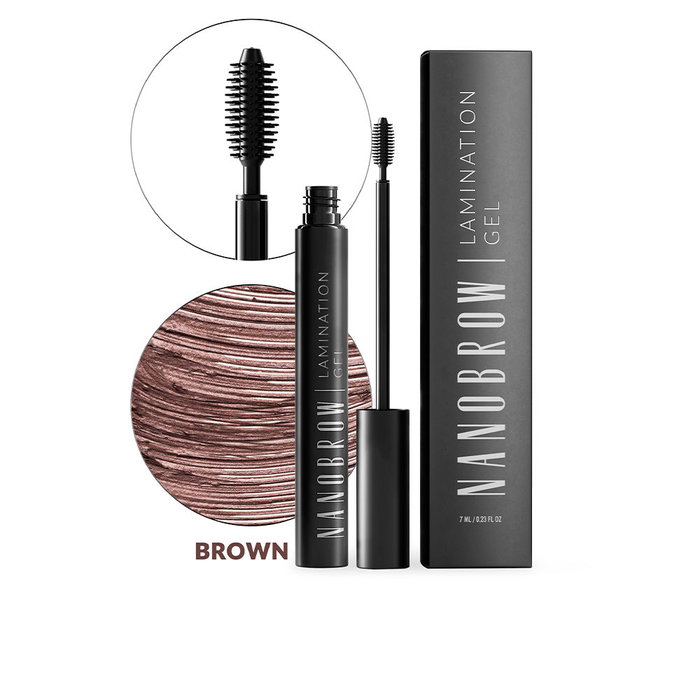 Nanobrow Gel de Lamination pour Sourcils Marron 7 ml - Tenue Durable et Précise pour une Mise en Forme Instantanée