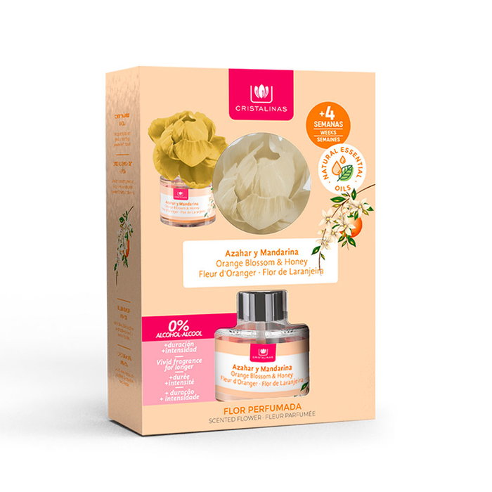Cristalinas Fleur Parfumée désodorisant 0% Fleur d'Oranger et Mandarine 40 ml