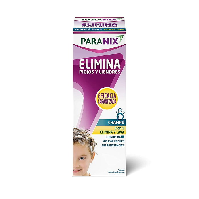 Paranix Lot de 2 shampooings anti-poux 2 en 1 et peigne en métal Paranix Lot de 2 shampooings anti-poux 2 en 1 et peigne en métal