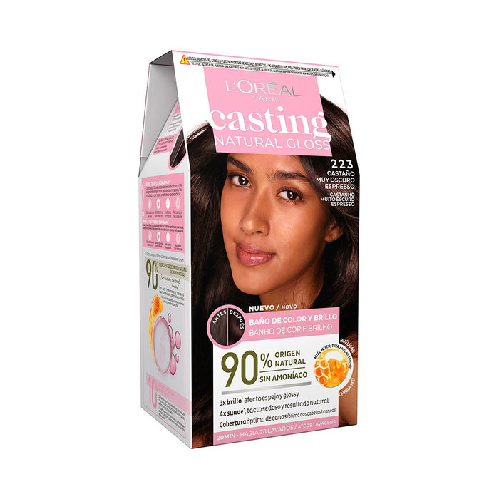 L'Oréal Paris CASTING NATURAL GLOSS #223 Châtain Très Sombre Espresso 180 ml