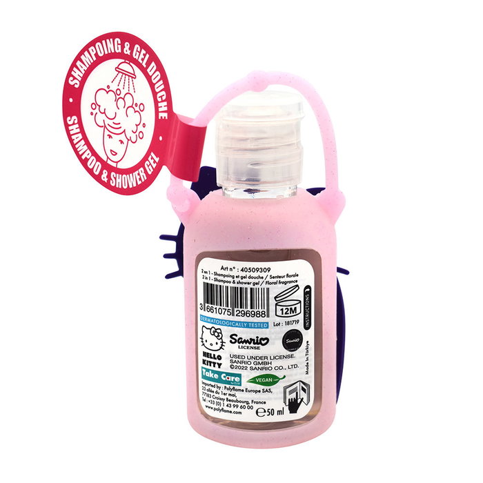 Take Care Shampoing et Gel Douche 2 en 1 Hello Kitty pour Bébés et Enfants - 50 ml - Gel au Parfum Fruité