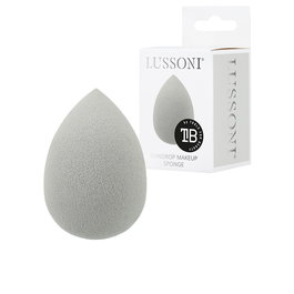 Lussoni Éponge Makeup Raindrop Gris - Pour fond de teint et correcteur, partie effilée pour zones délicates, sans latex, 1 unité