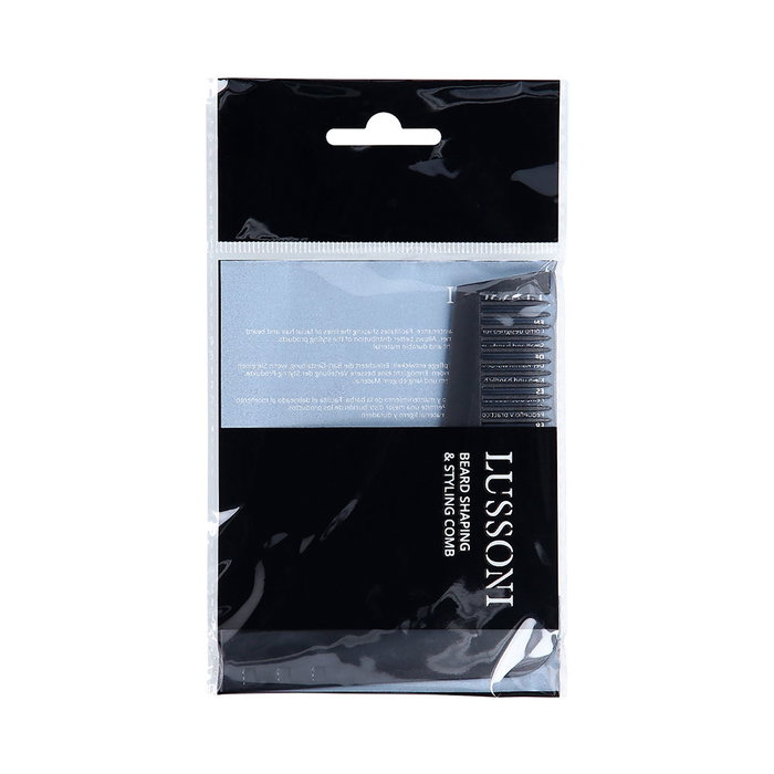 Lussoni Peigne à Barbe pour Barbier - Peigne de Stylisation et de Soin de la Barbe, 1 Unité