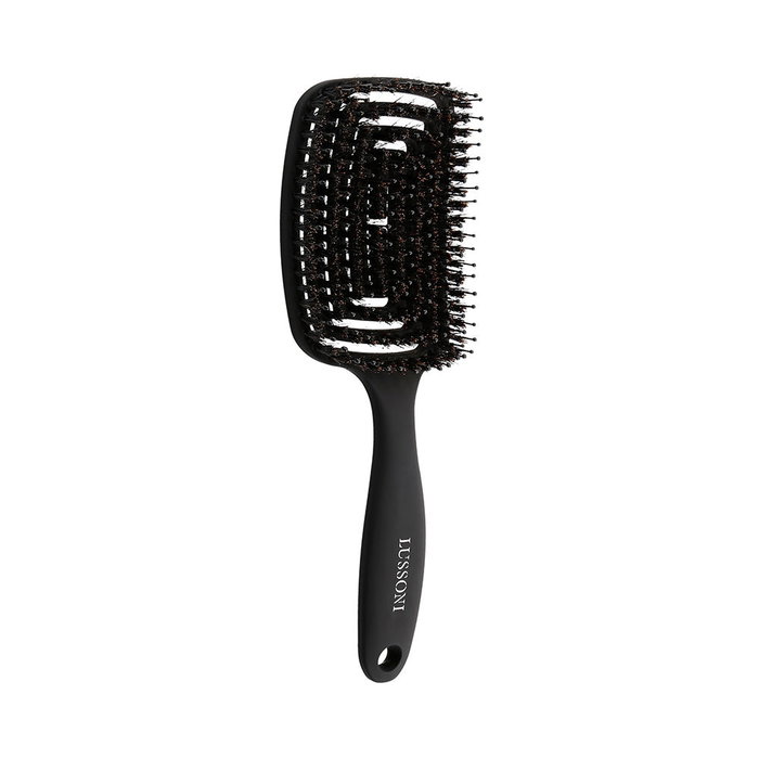 Lussoni LABYRINTHE - Brosse démêlante flexible en poils de sanglier naturel, format large, 1 unité