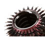 Lussoni Brosse ronde à sécher ventilée pour cheveux #65 mm, poils de sanglier et nylon, revêtement céramique, pinte amovible