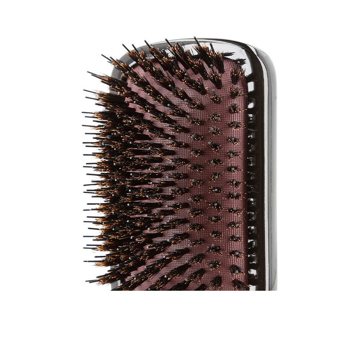 Lussoni Brosse plate en hêtre avec poils sanglier et nylon anti-statique - Coussin pneumatique pour cheveux brillants et démêlés