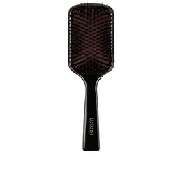 Lussoni Brosse plate en hêtre avec poils sanglier et nylon anti-statique - Coussin pneumatique pour cheveux brillants et démêlés