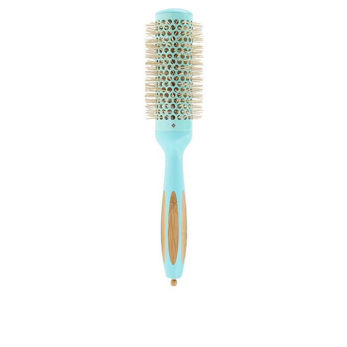 Il® Brosse ronde en bambou #35 mm, corps en céramique, poils en nylon ionisés pour cheveux épais