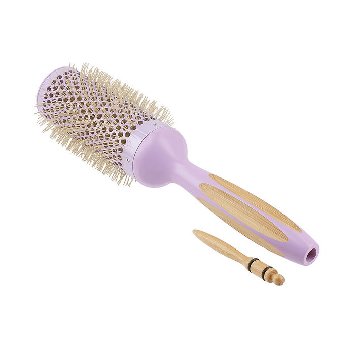 Ilū Brosse Ronde BAMBOOM #43 mm - Idéale pour Cheveux Épais, Corps Céramique, Manche Bambou Ergonomique, Poils Nylon Ilū Brosse Ronde BAMBOOM #43 mm - Idéale pour Cheveux Épais, Corps Céramique, Manche Bambou Ergonomique, Poils Nylon