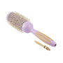 Ilū Brosse Ronde BAMBOOM #43 mm - Idéale pour Cheveux Épais, Corps Céramique, Manche Bambou Ergonomique, Poils Nylon