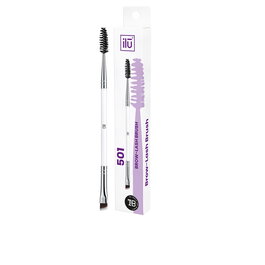 Ilū Pinceau BROW-LASH #501, Brosse et Peigne à Sourcils et Cils pour Femme, Outil Maquillage Démêlant et Sculptant, Fibre Taklon Vegan