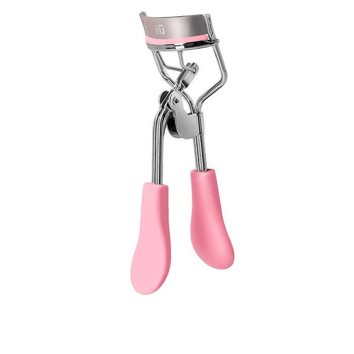ILŪ Recourbe-cils Rose RECROQUEVI-LASH - Outil pour courber et allonger les cils sans dommage, poignée en gel de silice éco-responsable