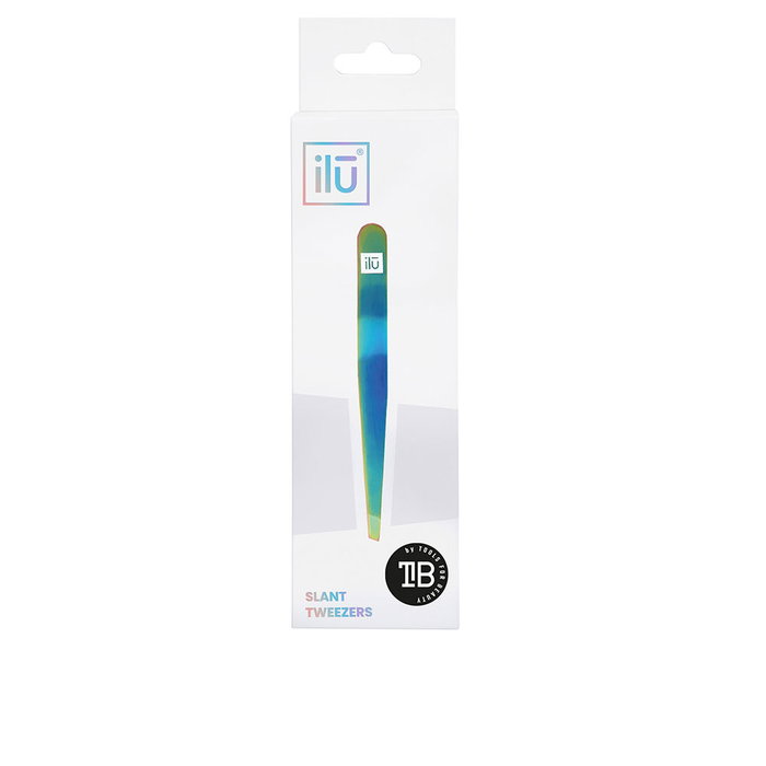 Ilū Brucelles obliques #Rainbow Acier inoxydable 9,6 cm Inclinées pour sourcils Femme 1 pièce