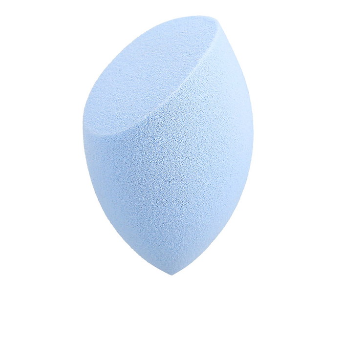 Ilü OLIVE éponge de maquillage Cut Bleu, texture souple sans latex, pour fond de teint et anti-cernes, résultat impeccable sans traces - 1 unité