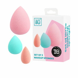 Ilū Éponges de maquillage Esponjas Multicouleur, pack de 3