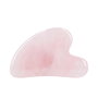 ILü Gua Sha Pierre de Massage Facial en Quartz Rose - Outil de Soin de la Peau pour Visage et Cou avec Sac de Rangement