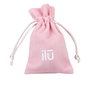 ILü Gua Sha Pierre de Massage Facial en Quartz Rose - Outil de Soin de la Peau pour Visage et Cou avec Sac de Rangement