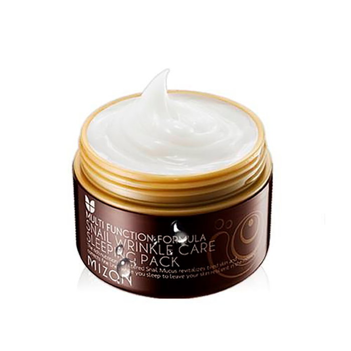 Mizon Masque de Nuit Anti-Rides à la Mucine d'Escargot 50% - Soin Régénérant Lissant 80 ml pour Peau Sèche et Sensible