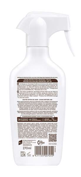 Ecran Spray Autobronzant Lait Protecteur avec Technologie PureBronze et SPF50 270 ml Ecran Spray Autobronzant Lait Protecteur avec Technologie PureBronze et SPF50 270 ml