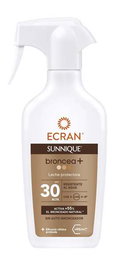 Ecran F30 Lait solaire protecteur Sunnique Broncea avec spray 270 ml - Langue de la boîte et instructions : Espagnol