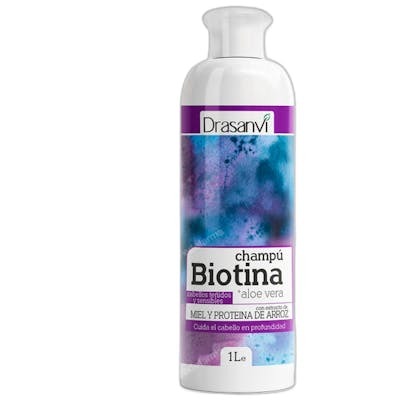Drasanvi Shampoing Biotine et Aloe Vera 1000 ml pour cheveux colorés et sensibles