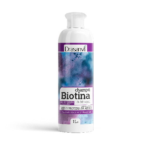 Drasanvi Shampoing Biotine et Aloe Vera 1000 ml pour cheveux colorés et sensibles