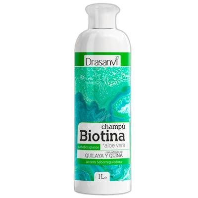 Drasanvi Shampoing Biotine et Aloe Vera 1000 ml pour cheveux gras