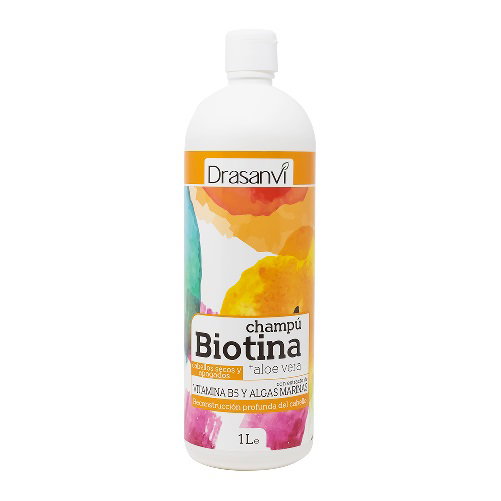 Drasanvi Shampooing Biotine et Aloe Vera pour Cheveux Secs 1000 ml