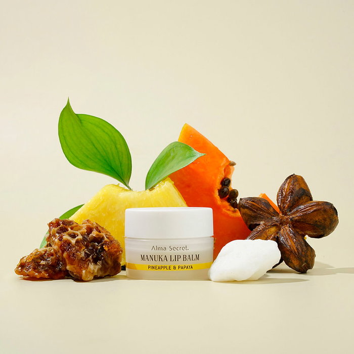 Alma Secret Baume à lèvres à base de Miel de Manuka, Ananas et Papaye, 10 ml