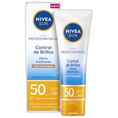 Nivea SUN CONTROL SHINE SPF50 visage matifiant teint moyen