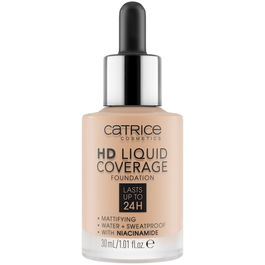 Catrice Fond de Teint Liquide HD Couvrance 24h #050 Rosy Ash 30 ml Résistant à l'Eau