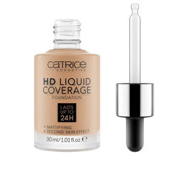 Catrice Fond de teint liquide HD mat vegan, teinte 050 Rosy Ash, 30 ml