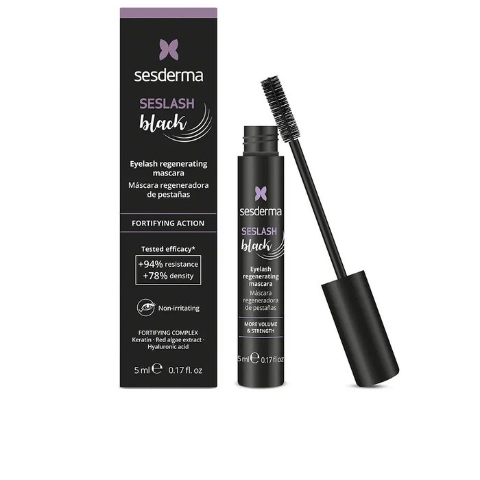 Sesderma Mascara Séslash Black Régénérant Cils Noir - Fortifiant, Hydratant, Volume - 5 ml