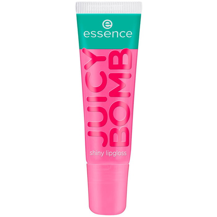 Essence JUICY BOMB - Brillant à lèvres pailleté n°102 Pastèque Pleine d'Esprit, texture douce parfum miel-vanille, 10 ml