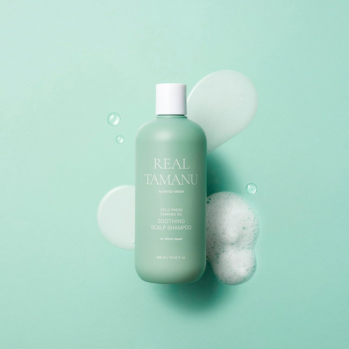 Rated Green REAL TAMANU Shampooing Apaisant Cuir Chevelu Huile de Tamanu 400 ml