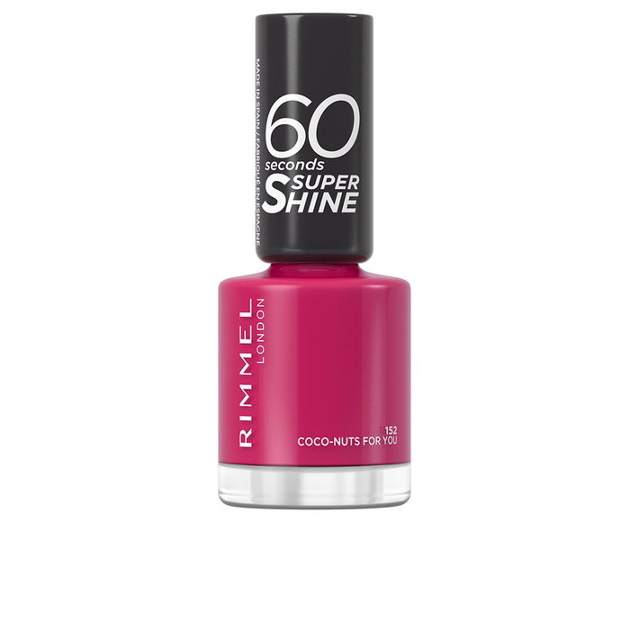 Rimmel London - Vernis à ongles 60 Seconds Super Shine #152 Coco-Nuts For You - 8 ml - Séchage Rapide et Brillant Exceptionnel Rimmel London - Vernis à ongles 60 Seconds Super Shine #152 Coco-Nuts For You - 8 ml - Séchage Rapide et Brillant Exceptionnel