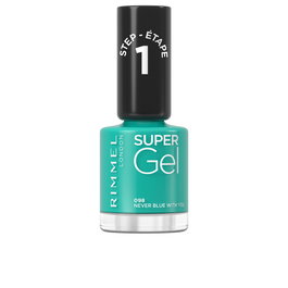 Rimmel London Vernis à ongles SUPER GEL #98-jamais bleu avec toi 12 ml finition gel longue tenue