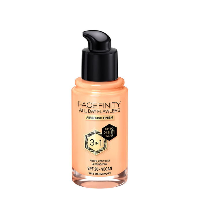 Max Factor Base, Correcteur et Fond de Teint Facefinity 3IN1 #44-Warm Ivory 30 ml Max Factor Base, Correcteur et Fond de Teint Facefinity 3IN1 #44-Warm Ivory 30 ml